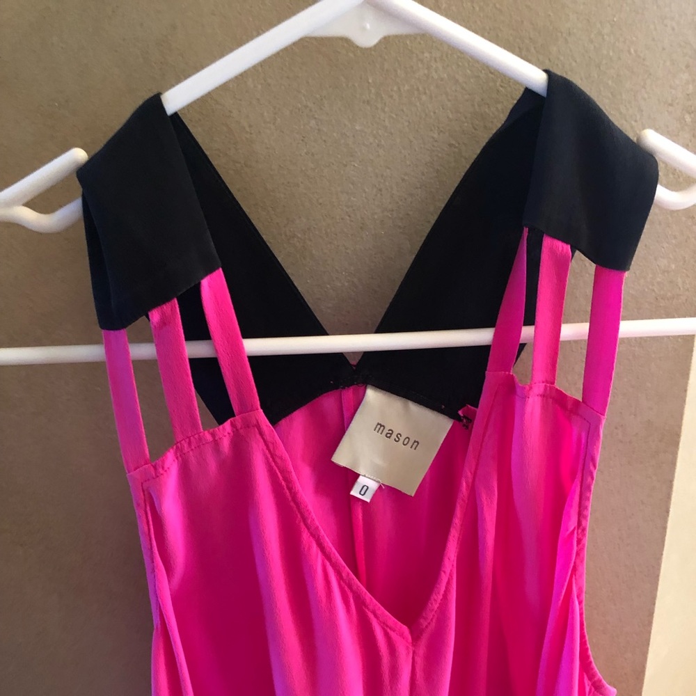 Michelle Mason fuchsia high low dress